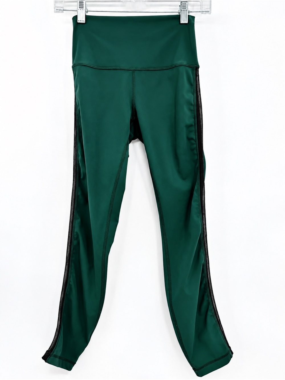 Lululemon Womens High Times Wing Mesh Leggings Pants Green 25” Size 4